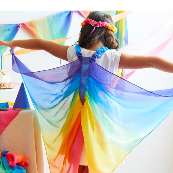 Sarah's Silks Rainbow Wings. Childs One Size. 100% silk. For babies and toddlers - Picture 2 of 10
